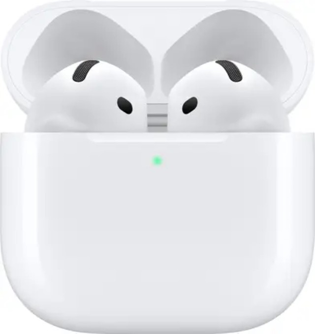 Apple AirPods 4 Wireless Earbuds, Personalised Spatial Audio,Sweat and Water Resistant Bluetooth